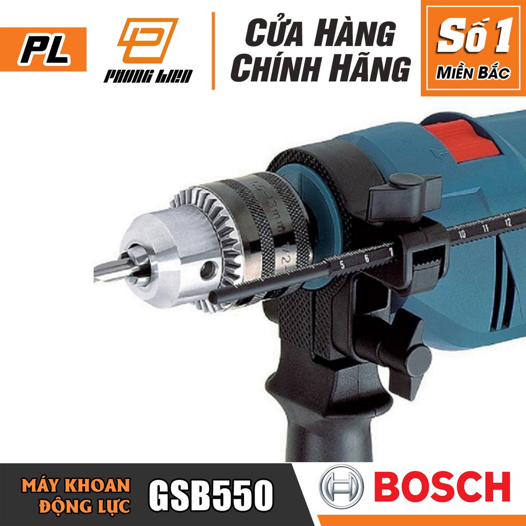 Máy Khoan Động Lực Bosch GSB550 SET 100 Chi Tiết  - Khoan Sắt/Gỗ/Tường - Hàng Chính Hãng