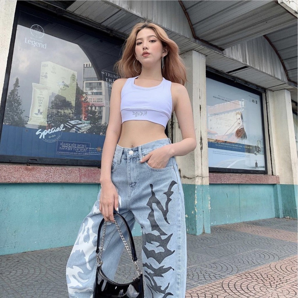 Quần Jean Ống Rộng IN ZOM Ulzzang Unisex 1hitshop