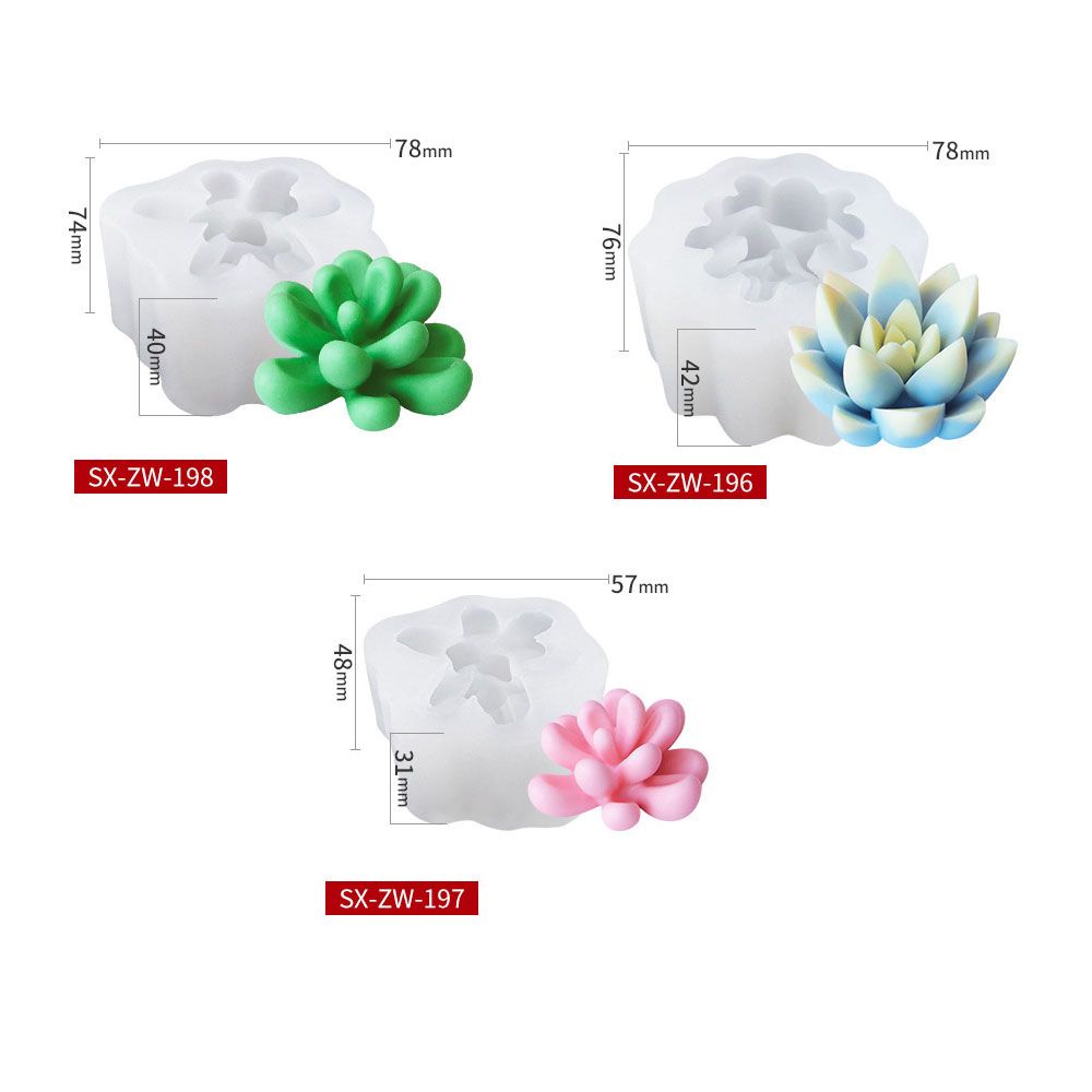 Khuôn Silicone Làm Chậu Cây Mọng Nước Diy Tiện Dụng