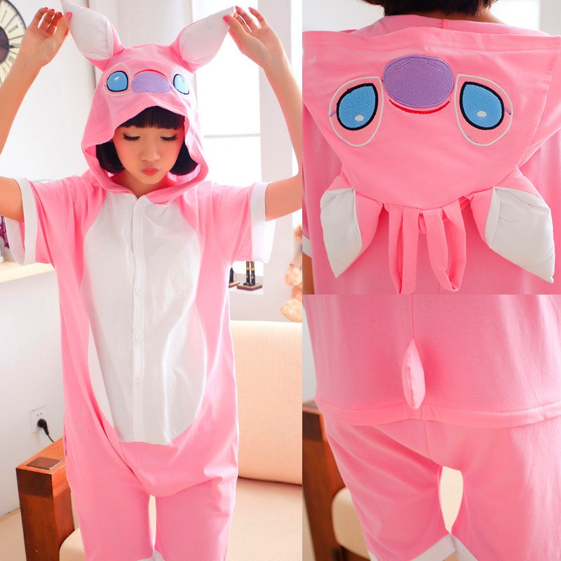 Bộ đồ ngủ 1 mảnh họa tiết Kigurumi Onesie/Stitch/Totoro đáng yêu