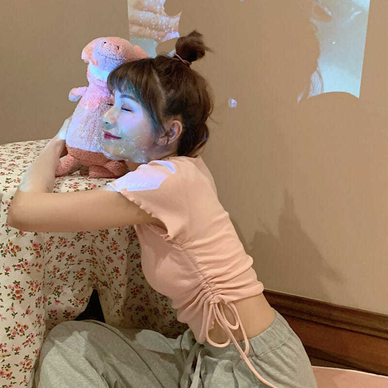 Áo thun Croptop tay ngắn thời trang mùa hè cho nữ