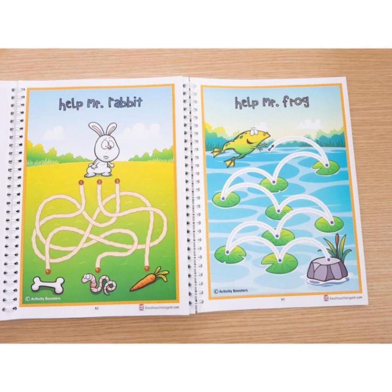 Học liệu cắt dán cho trẻ 2-5 tuổi ❤️Busy bo-ok +1 hộp keo+ 1 kéo☘️