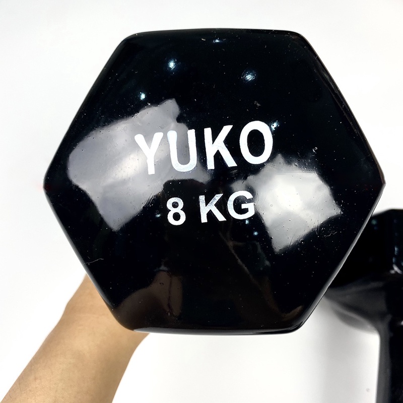 Tạ tay, tạ đơn 8Kg-10Kg lõi gang đặc bọc cao su