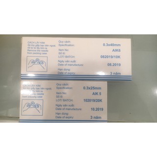 Kim châm cứu AIK các sai(h/10 gói)