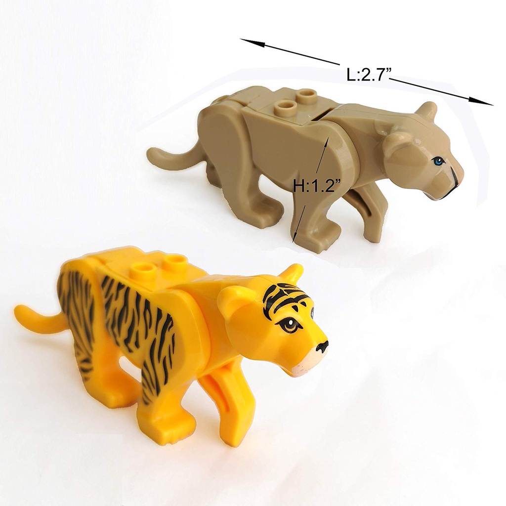 Mô Hình Đồ Chơi lego Lắp Ráp Động Vật Hoang Dã Hổ Hươu Cao Cổ Cá Mập Bò Sữa Gấu Trúc Cá Mập Nhỏ Làm Quà Tặng Cho Trẻ Em lego