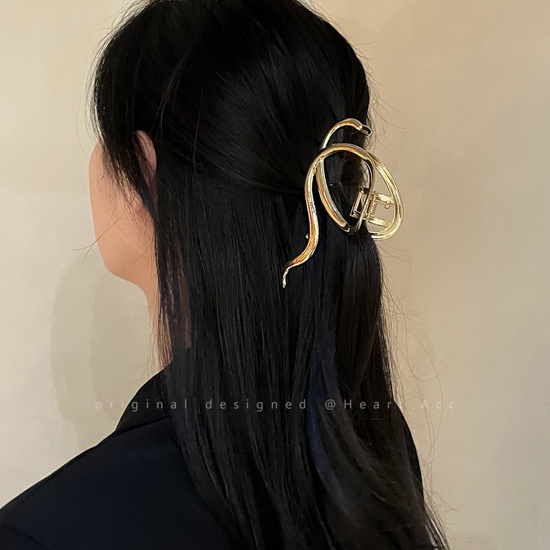 Kẹp Tóc Hình Rắn Bằng Kim Loại Thời Trang Mùa Hè Mới Cao Cấp Cho Nữ