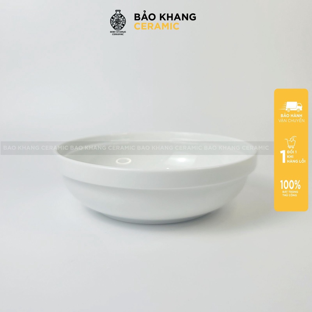Bát tô canh hâm nóng - Bát hâm nóng thức ăn tô đun nóng hai lớp Gốm Sứ Bát Tràng