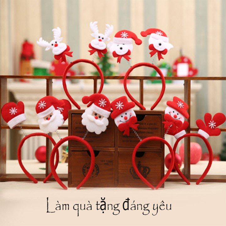 Bờm cài tóc giáng sinh cute dễ thương – Băng đô hình ông già noel 00951