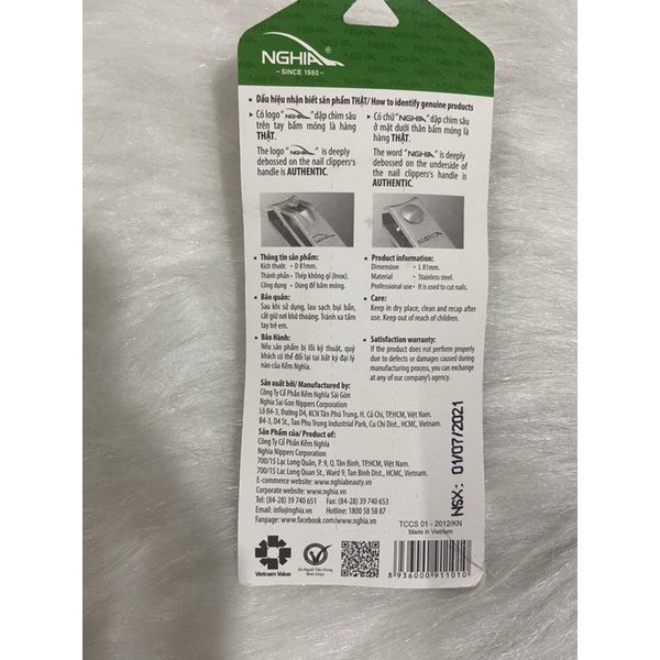 Bấm móng kềm nghĩa B901,Bấm móng bằng to B901,Bấm móng B901