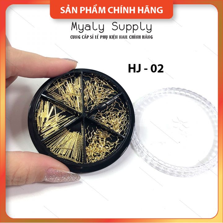 Charm Kim Loại Nail Phụ Kiện Kim Loại Set 6