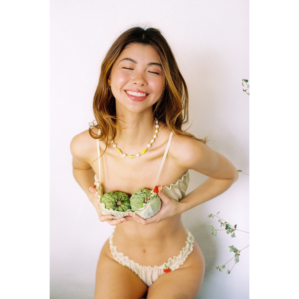 Bộ nội y thiết kế - Fruit Affair set -  Xanh cốm