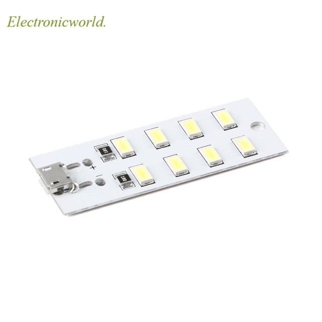 1 Đèn Led 5730 Smd 5v 430ma ~ 470ma Usb 5730 Ánh Sáng Trắng Chất Lượng Cao