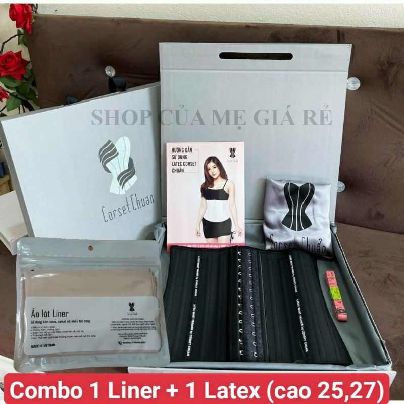 Combo 1 áo lót liner + 1 Gen nịt bụng latex