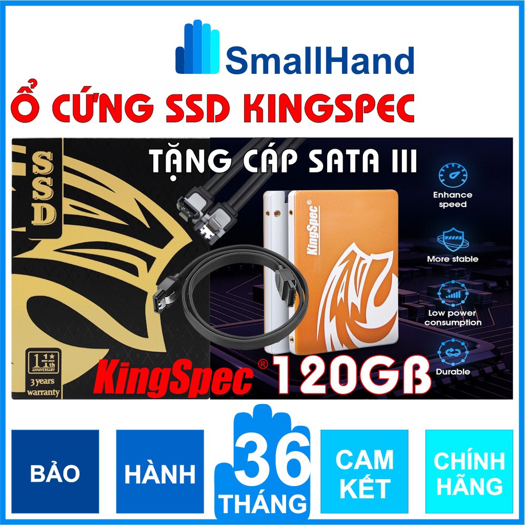 SSD KingSpec 120GB – Ổ cứng SSD Chính Hãng KingSpec – Bảo hành 3 năm – SSD 120GB – Tặng cáp dữ liệu Sata 3.0 | BigBuy360 - bigbuy360.vn