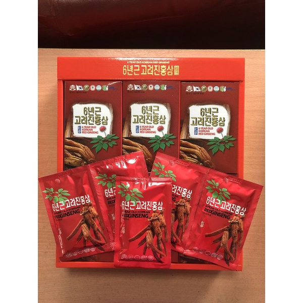 Nước Hồng Sâm Hàn Quốc Teawoong hộp 30 gói x 70ml