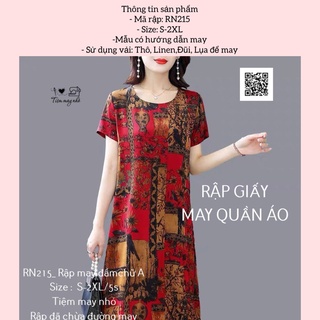 Rập giấy may đầm suông nữ_RN215