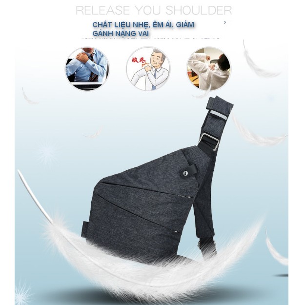 [TẶNG LÌ XÌ NƯỚC HOA]Túi đeo chéo chống trộm chống nước thông minh- Bảo hành 6 tháng | BigBuy360 - bigbuy360.vn