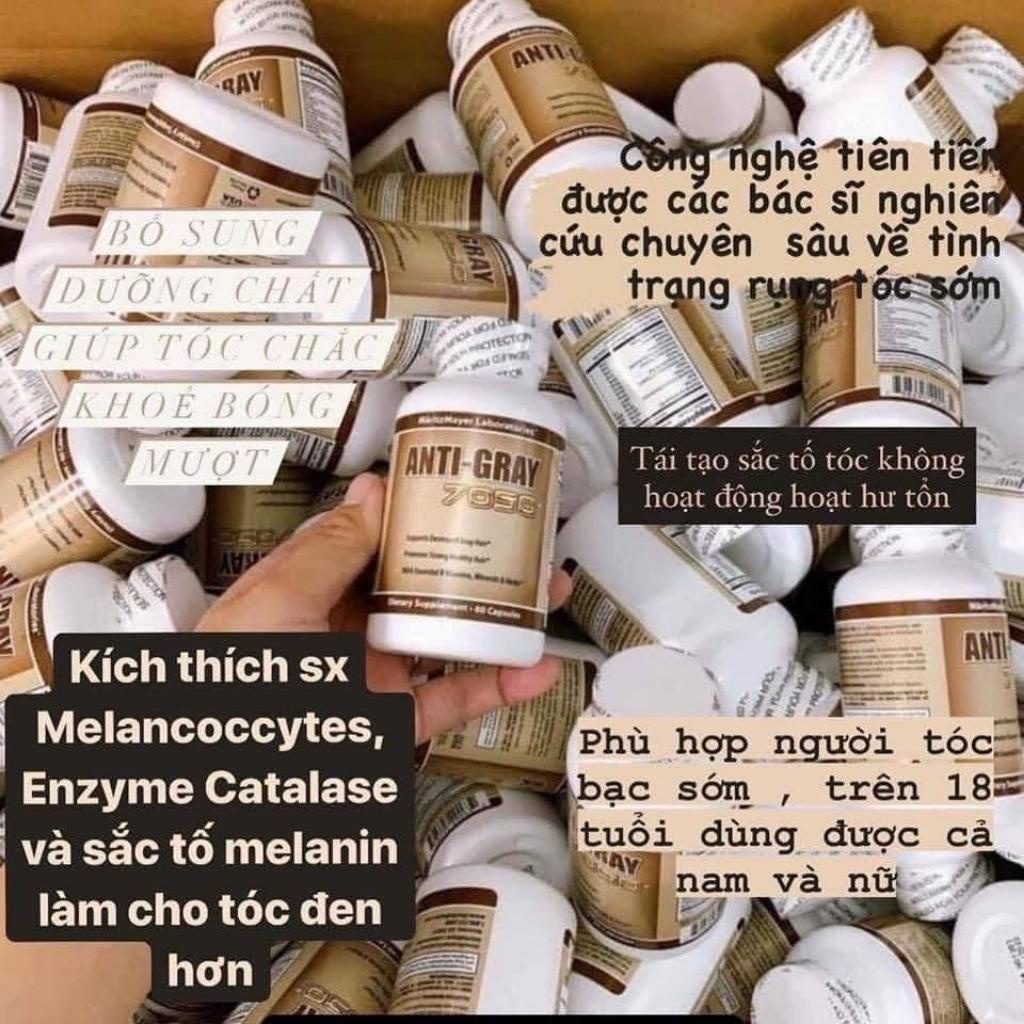 Viên Uống Hạn Chế Tóc Bạc Sớm Anti Gray 7050 60 Viên