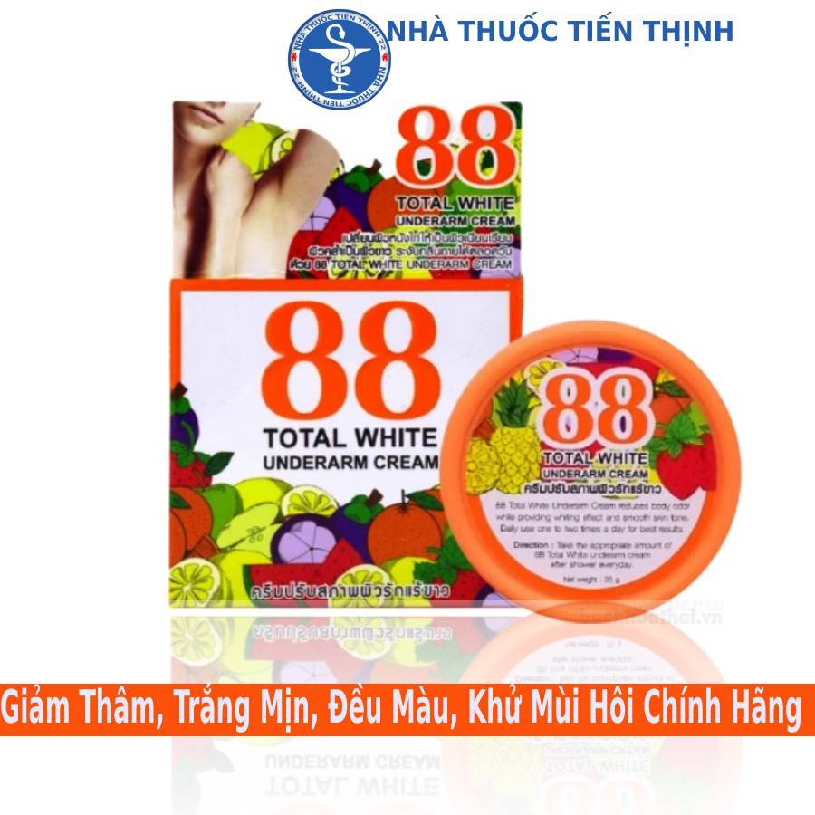 Kem Thâm Nách 88 Total White Underarm Cream Giảm Thâm, Trắng Mịn, Đều Màu, Khử Mùi Hôi Thái Lan Chính Hãng
