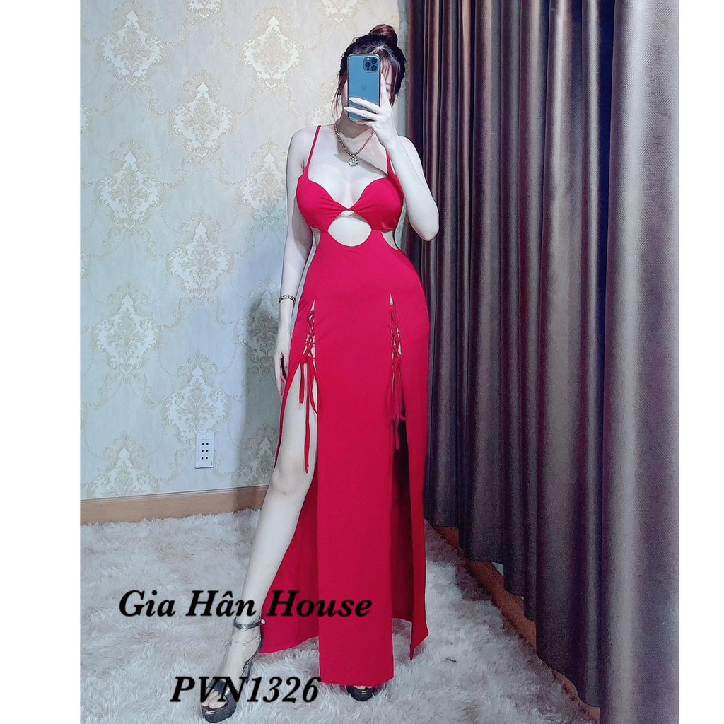[Mã FATHANG5 giảm 10K đơn 50K] Đầm hở eo xẻ tà 2 bên | BigBuy360 - bigbuy360.vn