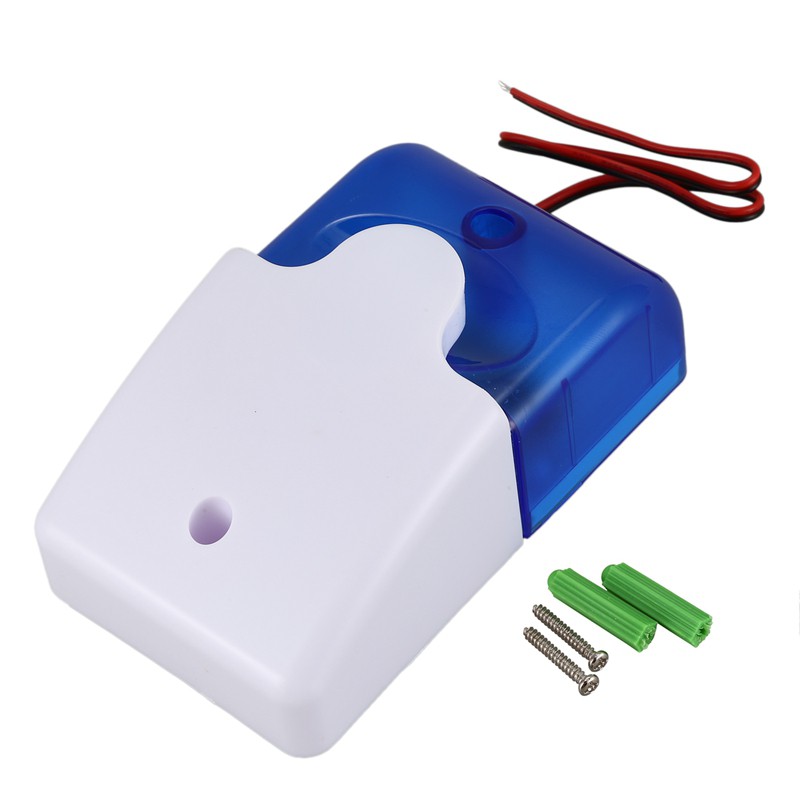 Mini Wired Strobe Warning Siren Durable Dc 12V Sound Alarm Flashing Light Sound Siren Horn Home Secu