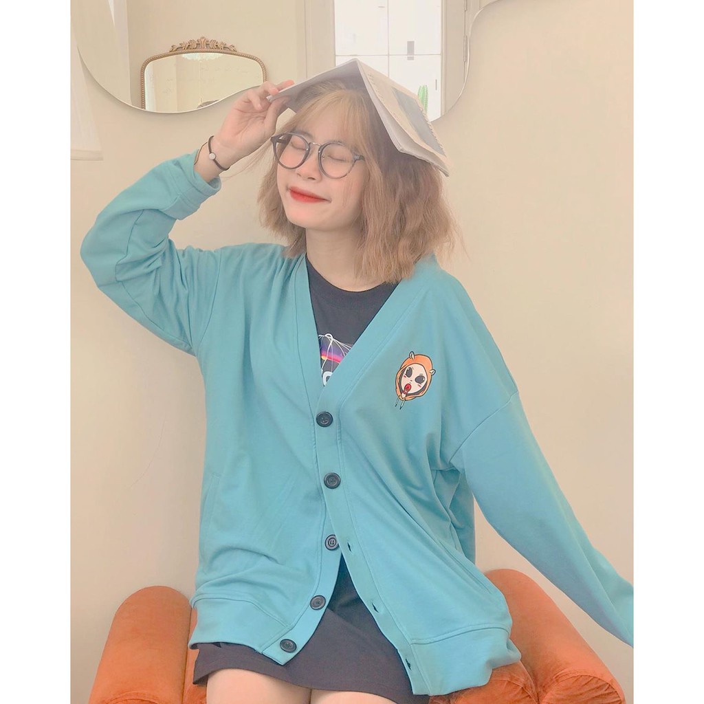 ÁO CARDIGAN INSANE XANH - ÁO KHOÁC NỈ HOODIE Ulzzang Insane CÚC CÀI