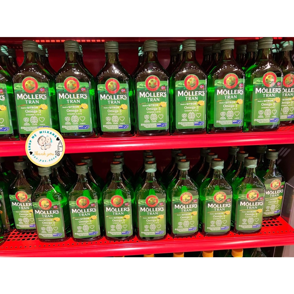 Dầu gan cá tuyết Omega 3 DHA Moller's Tran nội địa Balan 250ml dạng siro