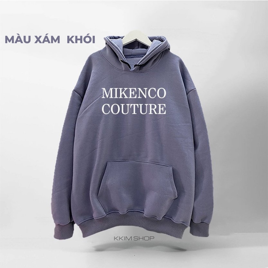 Áo Nỉ HOODIE MIKENCO COUTURE XANH LÁ, Áo hoodie unisex nam nữ form rộng oversize chất liệu Nỉ bông cao cấp KKIM SHOP