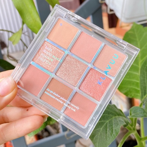 Bảng Phấn Mắt KLAVUU 9 Màu Easy Mood Maker Eye Palette 7.8g Không Thấm Nước Siêu Đẹp