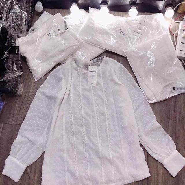 Áo sơ mi voan hạt