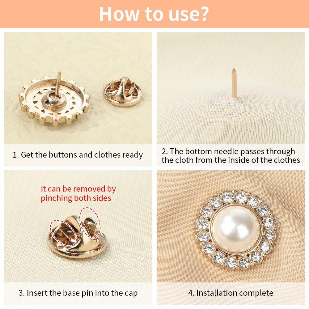 JONYE Set 10 Nút Áo Len 21mm Không Đường May