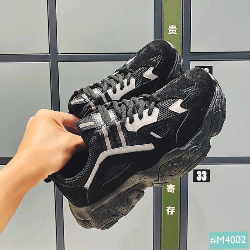 Giày Thể Thao  Nam Phản Quang MINSU Y500 M4002, Giày Sneaker Chunky Hàn Quốc Bata Táo Bạo, Phá Cách Tăng Chiều Cao 5cm