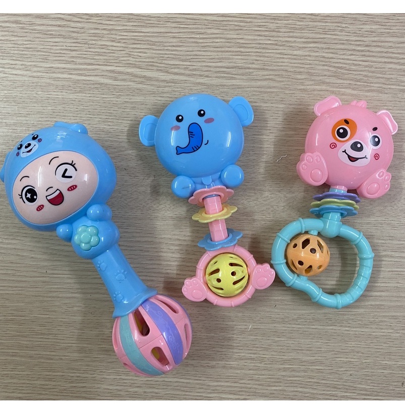 Đồ Chơi Xúc Xắc Trẻ Em 7 Chi Tiết Nhựa An Toàn Tuyệt Đối, Nhiều Hình Dáng Bắt Mắt, Tăng Khả Năng Cầm Nắm