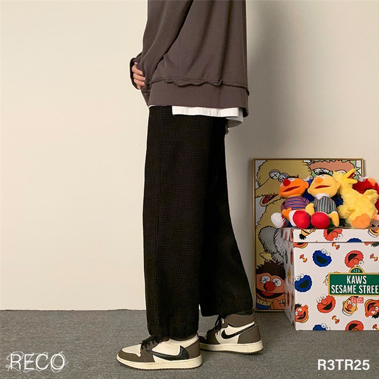 Quần vải nam nữ Hàn Quốc cao cấp dáng rộng Trousers Loose R3TR25 Unisex