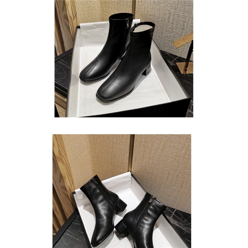 Boot nữ cổ thấp - boot ngắn cổ - boot Martin mũi vuông phiên bản Hàn Quốc - Giày ngắn cổ - Boots nữ đẹp. | BigBuy360 - bigbuy360.vn