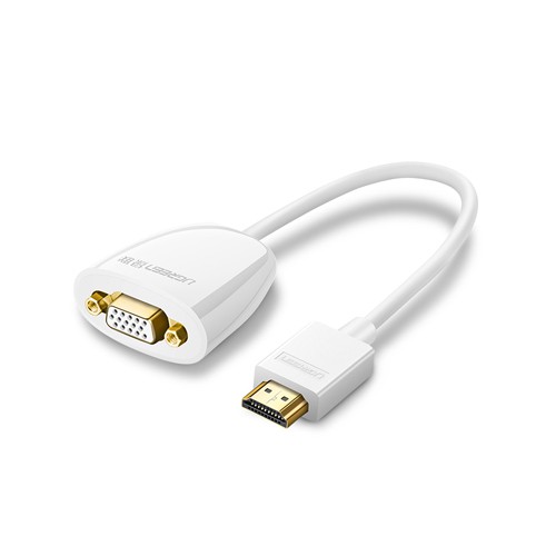 Cáp chuyển HDMI to VGA Ugreen 40252 màu trắng