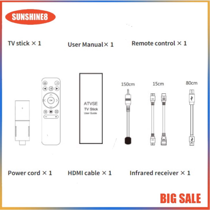 Android TV  Box  Stick ATV SE TV Stick Netflix TV  2GB + 16GB 4K HDR Dual Band 2.4G+5G WIFI Support Stalker/Voice Remote Control