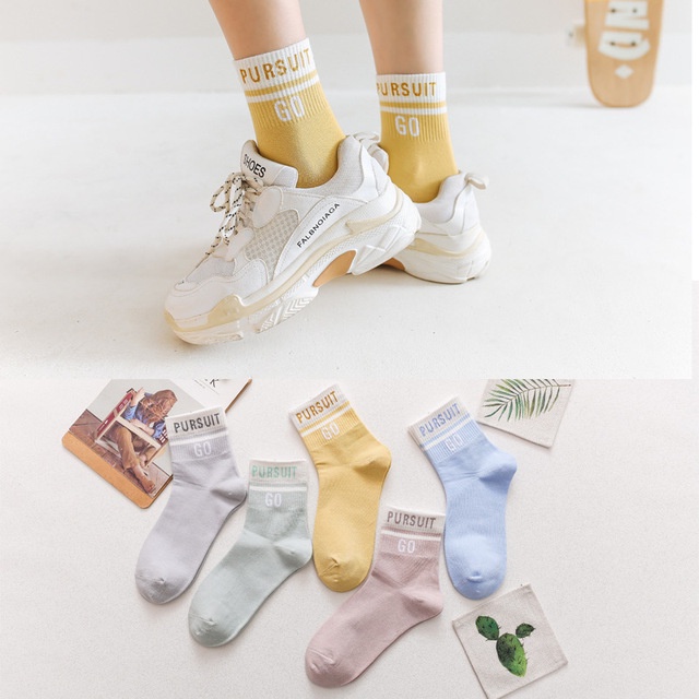 Tất Vớ nữ Ulzzang cao cổ GO kiểu dáng thể thao năng động TGO089