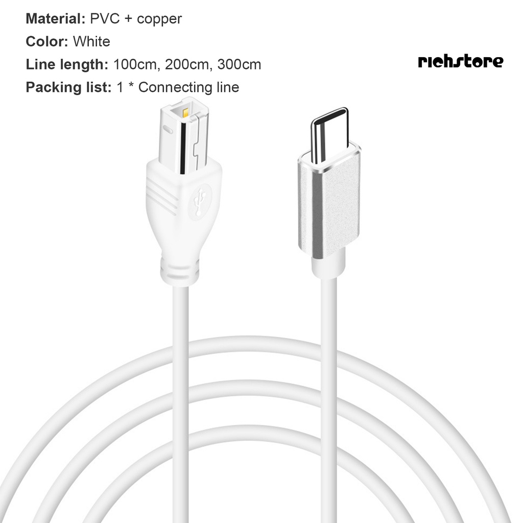 Dây Cáp Kết Nối Âm Thanh Nhanh Đầu Ra Type-C Usb2.0 Cho Máy In