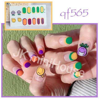 [ JK ] Giấy dán trang trí Nail có sẵn keo ( Set 14 ngón/ miếng )