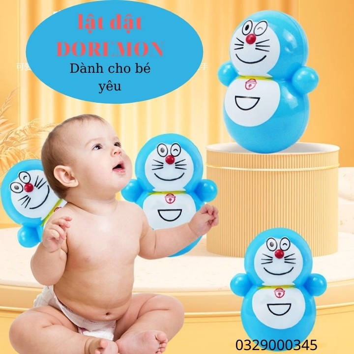 Đồ chơi lật đật mini ĐÔREMON cho bé đồ dùng làm quà tặng học sinh trong học tập - GIAO MÀU NGẪU NHIÊN
