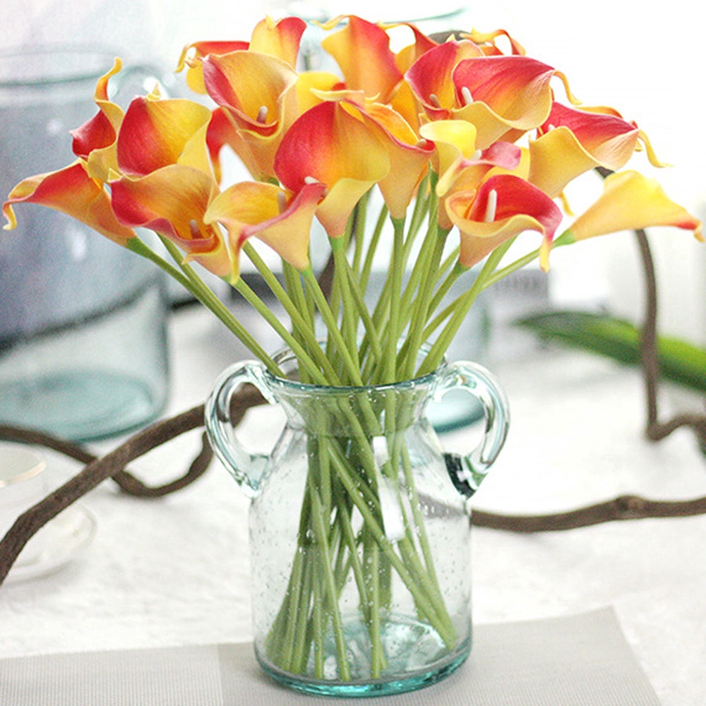 Bó hoa Calla Lily giả 10 bông trang trí nội thất độc đáo