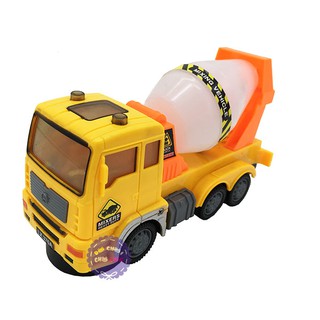 Hộp đồ chơi xe hồ trộn bê tông 6 bánh chạy pin đèn 3D có nhạc