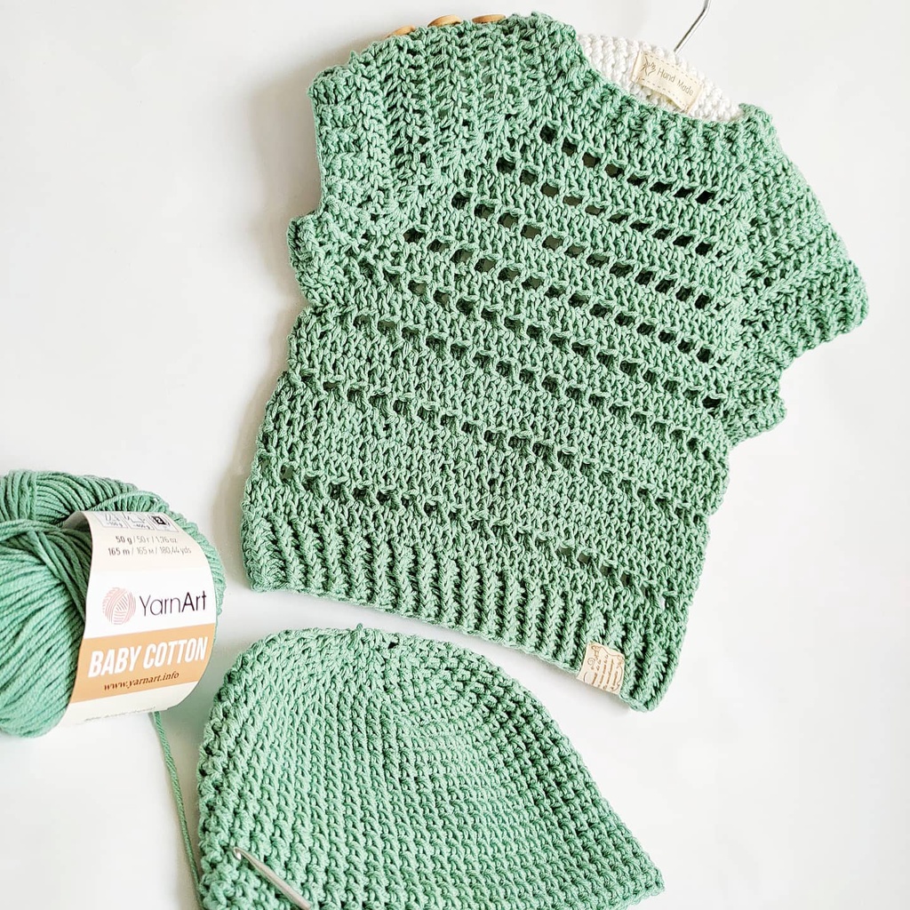 Len Baby Cotton trơn nhập khẩu từ Yarnart, dành cho bé, đan móc quần áo - Bảng 2/2 (431-460)