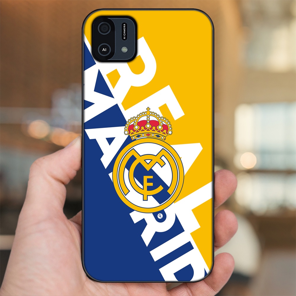 Ốp lưng Oppo A16K viền đen in hình Real Madrid