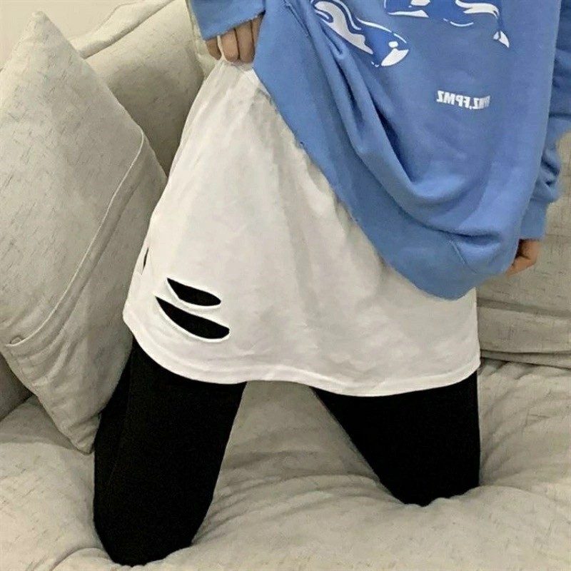Chân váy chữ A thiết kế xẻ rách phong cách Hàn Quốc cá tính