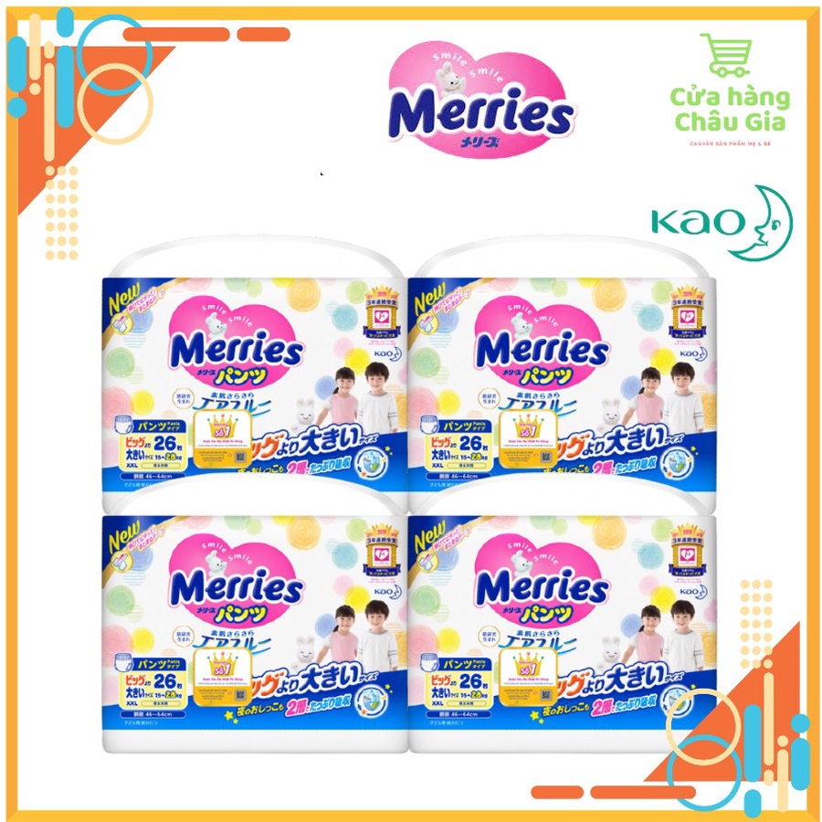 Tã/bỉm DÁN/QUẦN Merries nội địa nhật đủ Size NB90/S82/M64/L54/XL44/XXL26 .