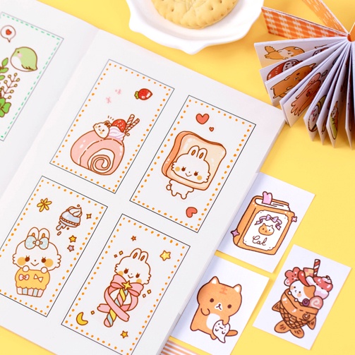 Bộ 50 Miếng Dán Tự Dính Họa Tiết Hoạt Hình Dễ Thương Cho Bé Gái
