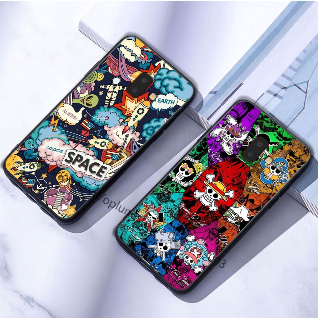 Ốp lưng và cường lực Samsung J6 2018 / J6 Plus / J6+ in hình thương hiệu thời trang đa sắc cá tính.