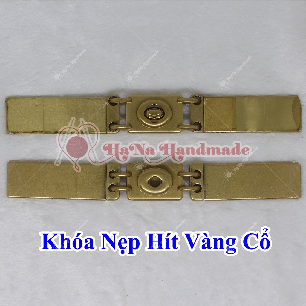 Khoá nẹp xoay nam châm vàng cổ 60k/cái